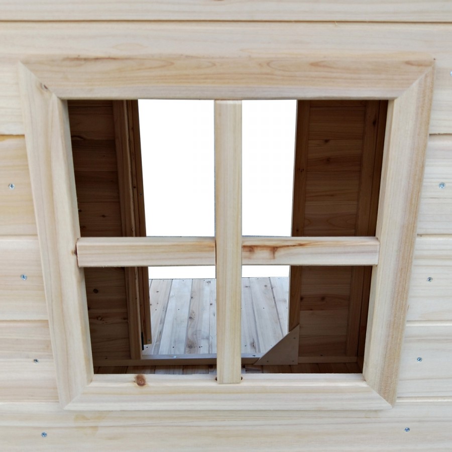 2 Sprossen-Fenster mit 35x35cm