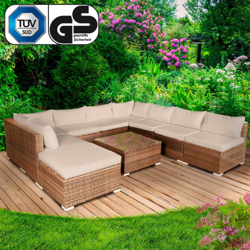 Polyrattan Loungemöbel Set