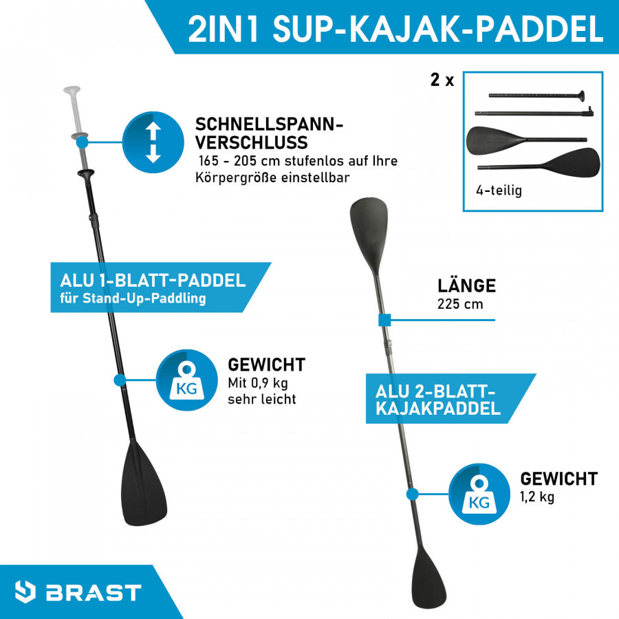 2in1 SUP Kajak Paddle