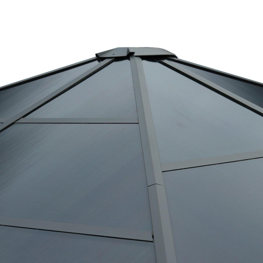 robustes, witterungs- und UV-beständiges Dach aus Doppelstegplatten